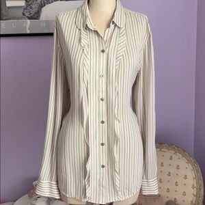 Loft ruffle front blouse